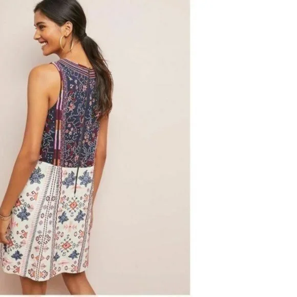 Anthropologie Multicolor Patterned Mini Dress - Picture 6 of 12